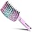 EKONAER Detangling Brush Boar Bristles Hair Brush for Adult & Kids Wet or Dry Hair,Curved and Vented Detangler Brush - Adds Shine and Makes Hair Smooth(Pink)