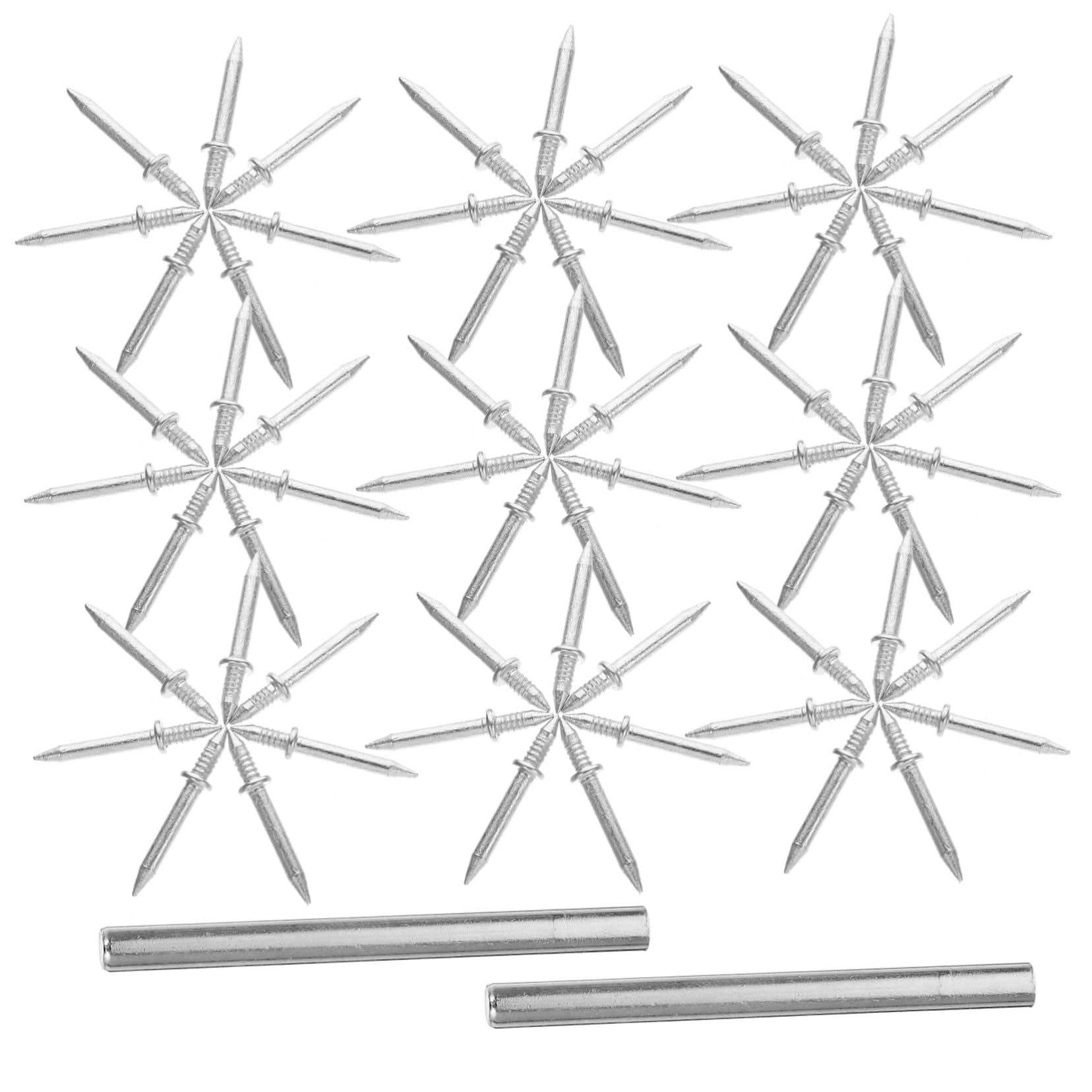 DOITOOL 200pcs Double Head Nails Invisible Screw for Baseboards Small Head Nails Installation Sleeves for Wall Decor