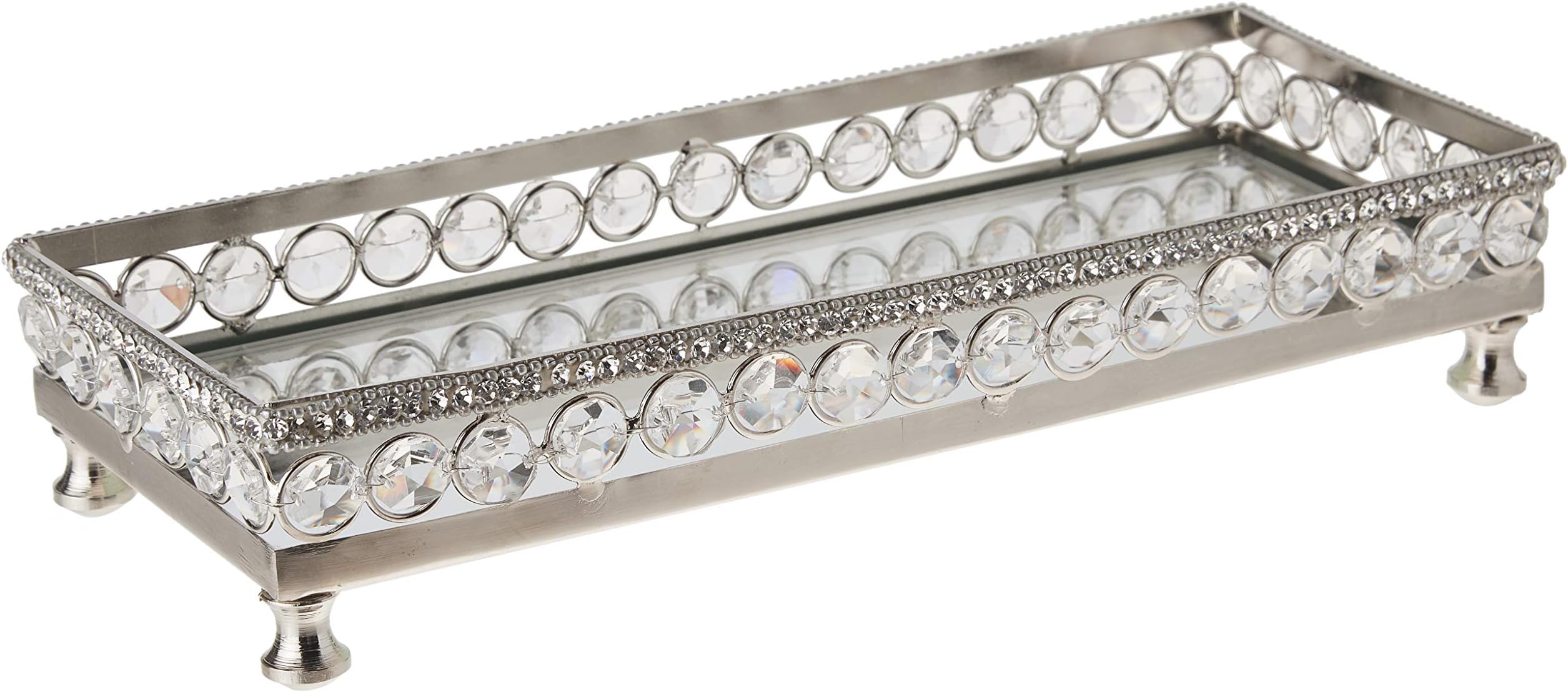 Heim Concept Tray with beaded crystals, 10.9 x 4.2 x 3 inches