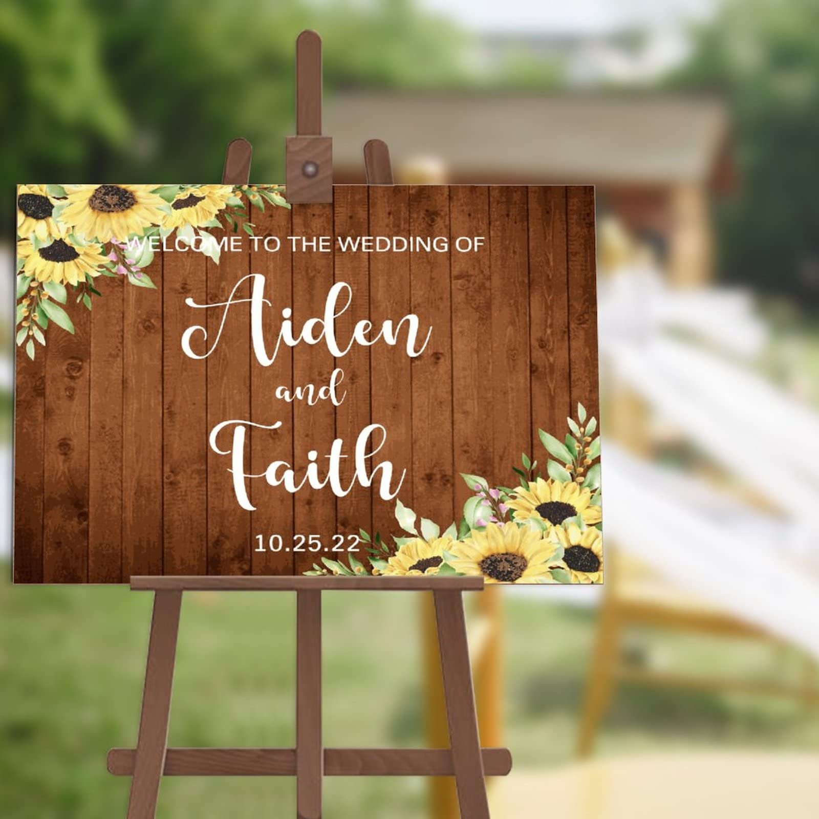 Letrero de bienvenida de boda personalizado de bienvenida a la boda de madera, letrero de boda divertido para decoración de tablero de bienvenida, cartel de madera para ceremonia, compromiso,