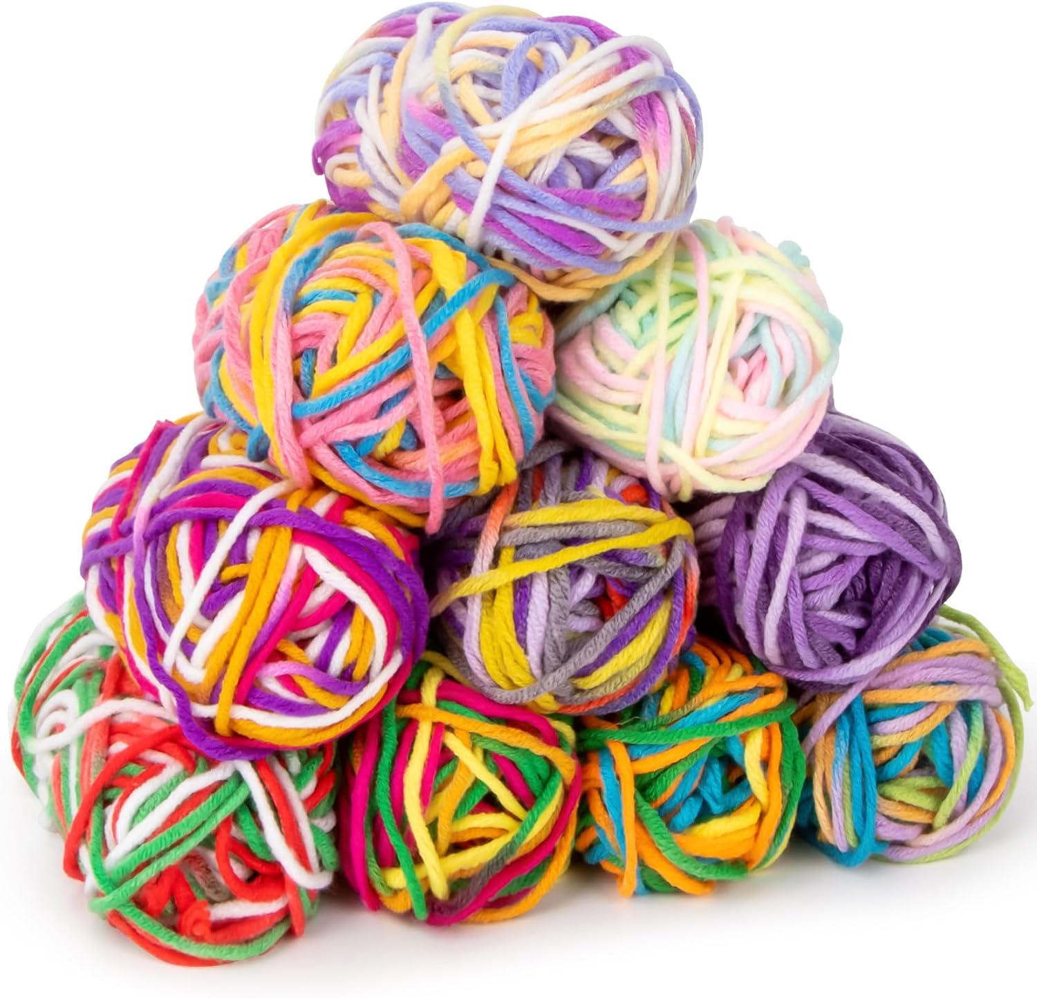 MAQIHAN Ombre Yarn for Crocheting - 10x15g Soft Cotton Yarn for Knitting
