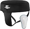 SAWANS الملاكمة Groin Guard Cup Kickboxing MMA Abdominal Protector Men Sweat-absorbent التهوية القابلة للتعديل الملابس الداخلية Taekwondo Sparring Groin Protector Jockstrap Jiu Jitsu BJJ Protection