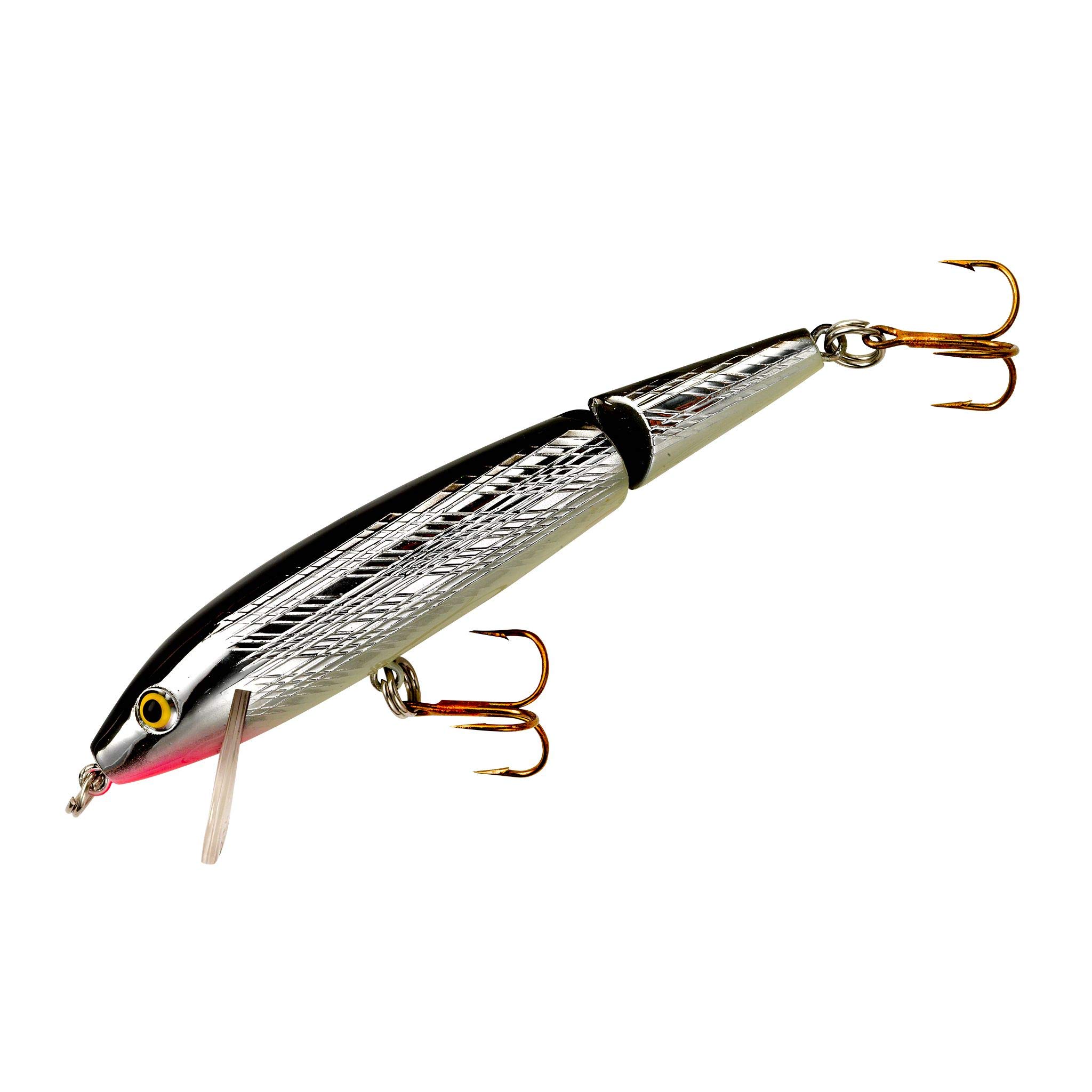 Rebel Lures Jointed Minnow Crankbait Fishing Lure, Silver/Black, 3 1/2 in, 5/16 oz — image 1