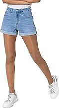 Nina Carter P202 Damen-Shorts Mittlere Taille Kurze Jeanshose Denim Shorts Used Look Sommershort