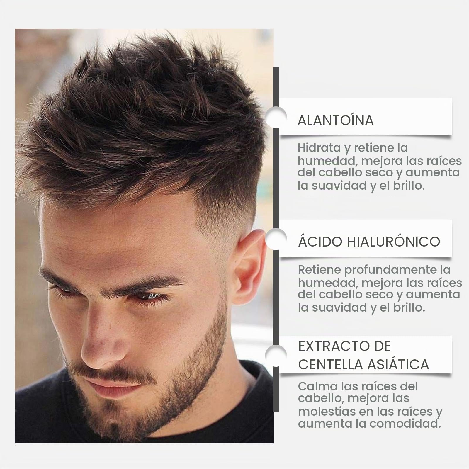Crema cubrir cabello lápiz corrector raíces natural voluminoso hombres