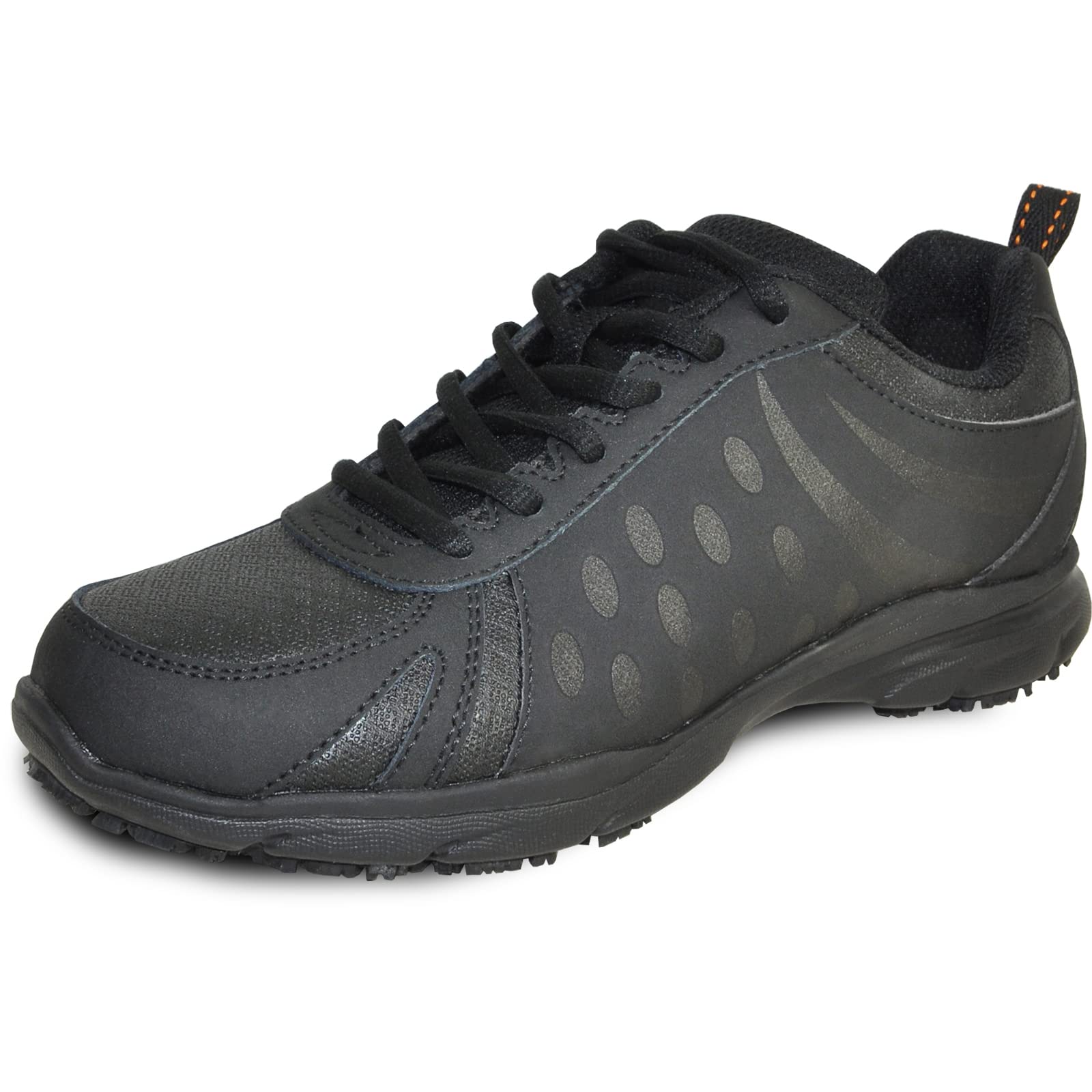 VANGELO Women Professional Slip Resistant Lace Up Work Sneaker for Food Service Health Care Nurse AVA-4 Black Women Size 10M