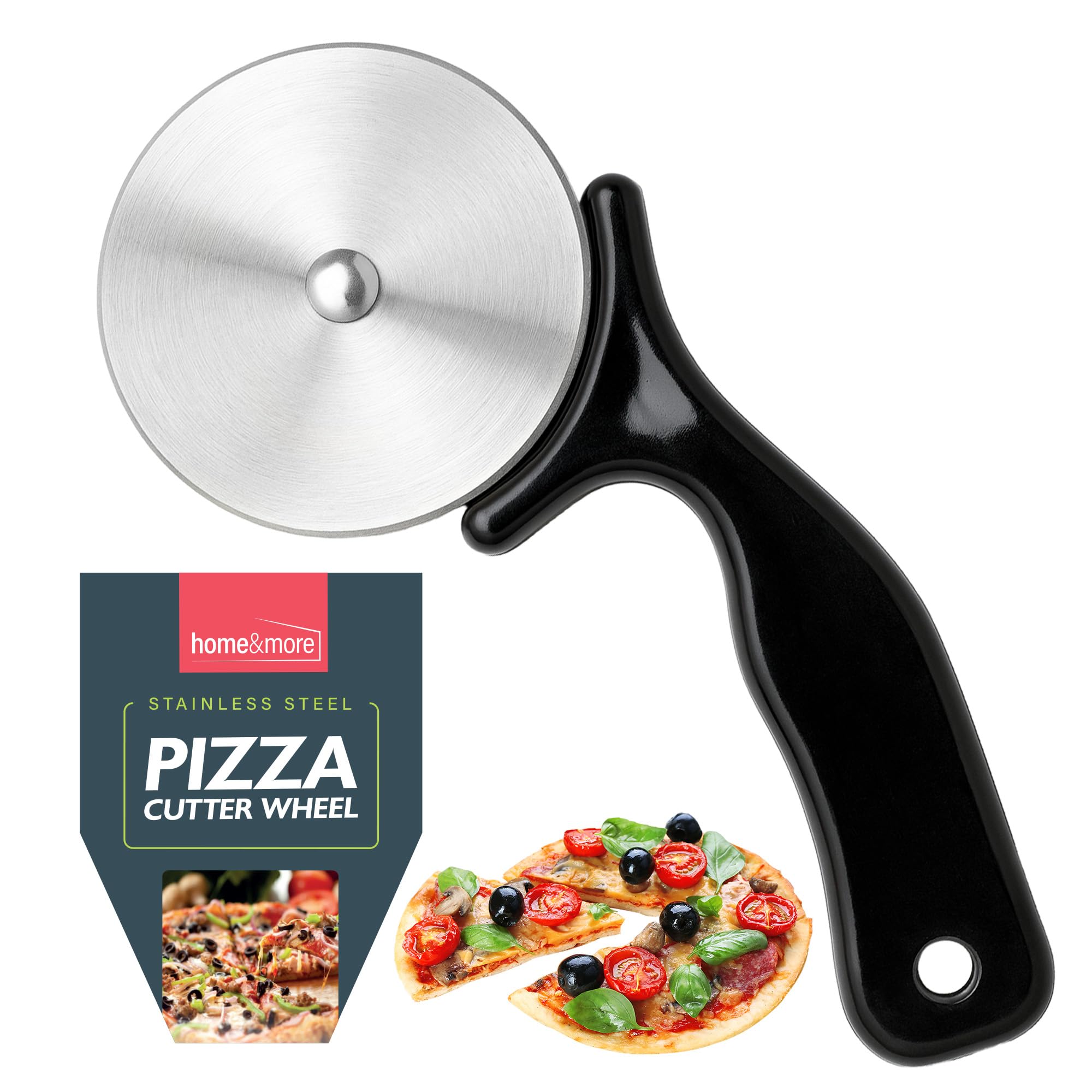 SOL 1pk Pizza Cutter Wheel - Stainless Steel Pizza Cutter for Cutting & Serving Pizza - Dishwasher-Safe Food Grade Pizza Slicer & Kitchen Tool