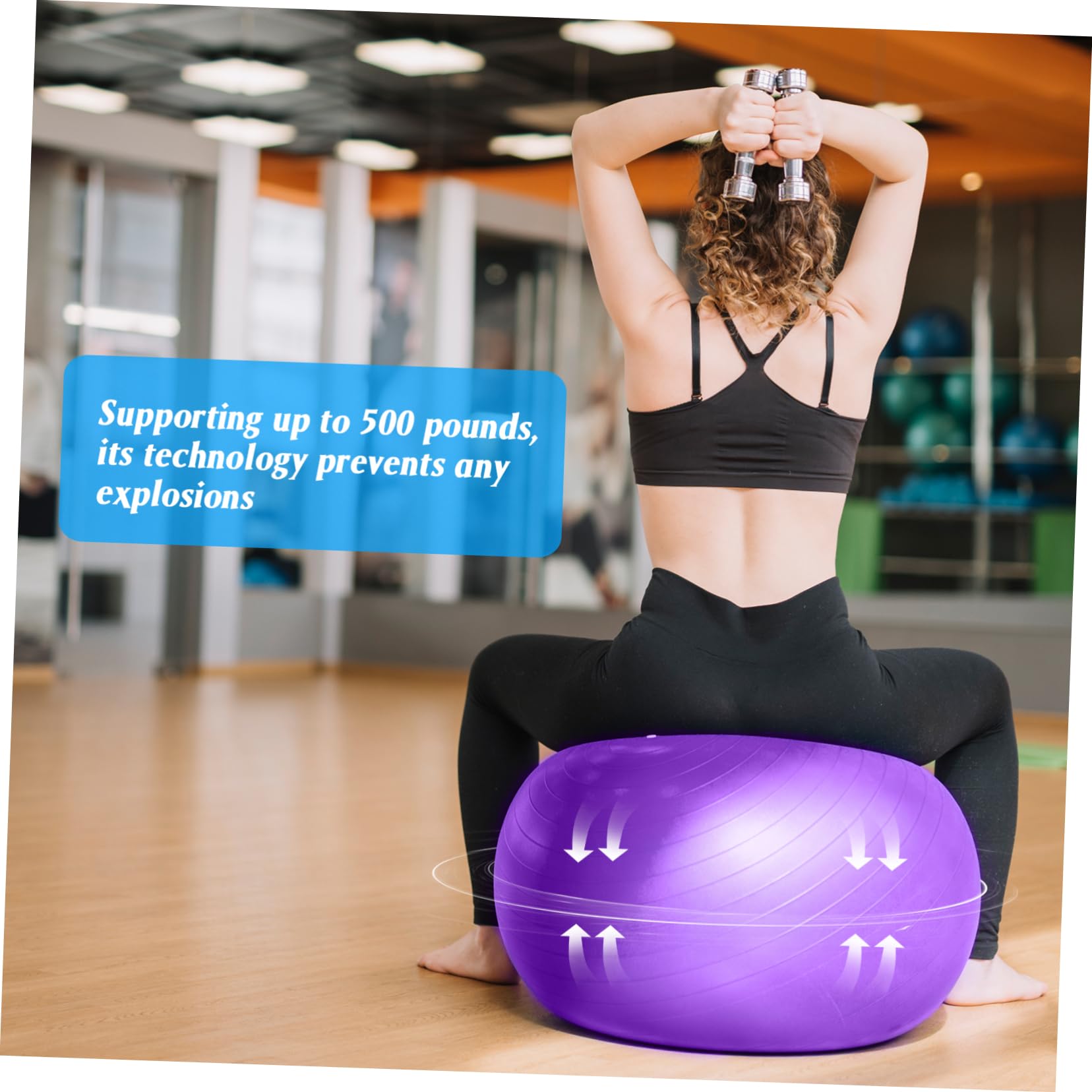 TOYANDONA Pelota de Yoga para Ejercicio de Pilates con Inflador Equipo de Fitness para Casa y Gimnasio