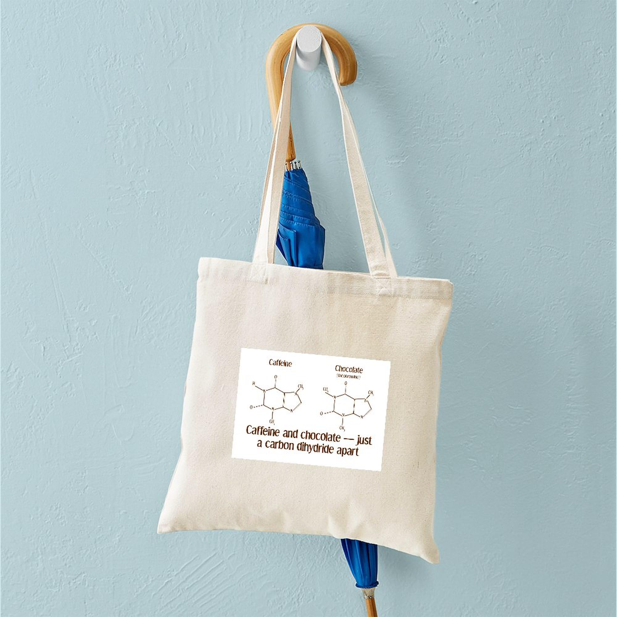 CafePress I Love Chocolate Tote Bag - Reusable Natural Canvas Shopping Bag