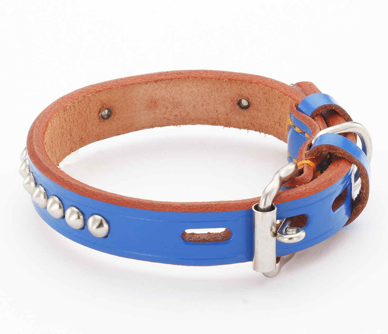 Amazon | ペティオ (Petio) 手縫平首輪中一 ブルー 短毛・中型犬用