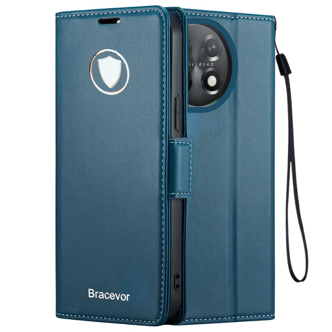 Bracevor Deluxe Leather Flip Cover case for Oneplus 11 5G : Blue | PU Wallet Card Slots | Kickstand | 360 Degree Protection (B0D7MNXB49) Amazon Price History, Amazon Price Tracker