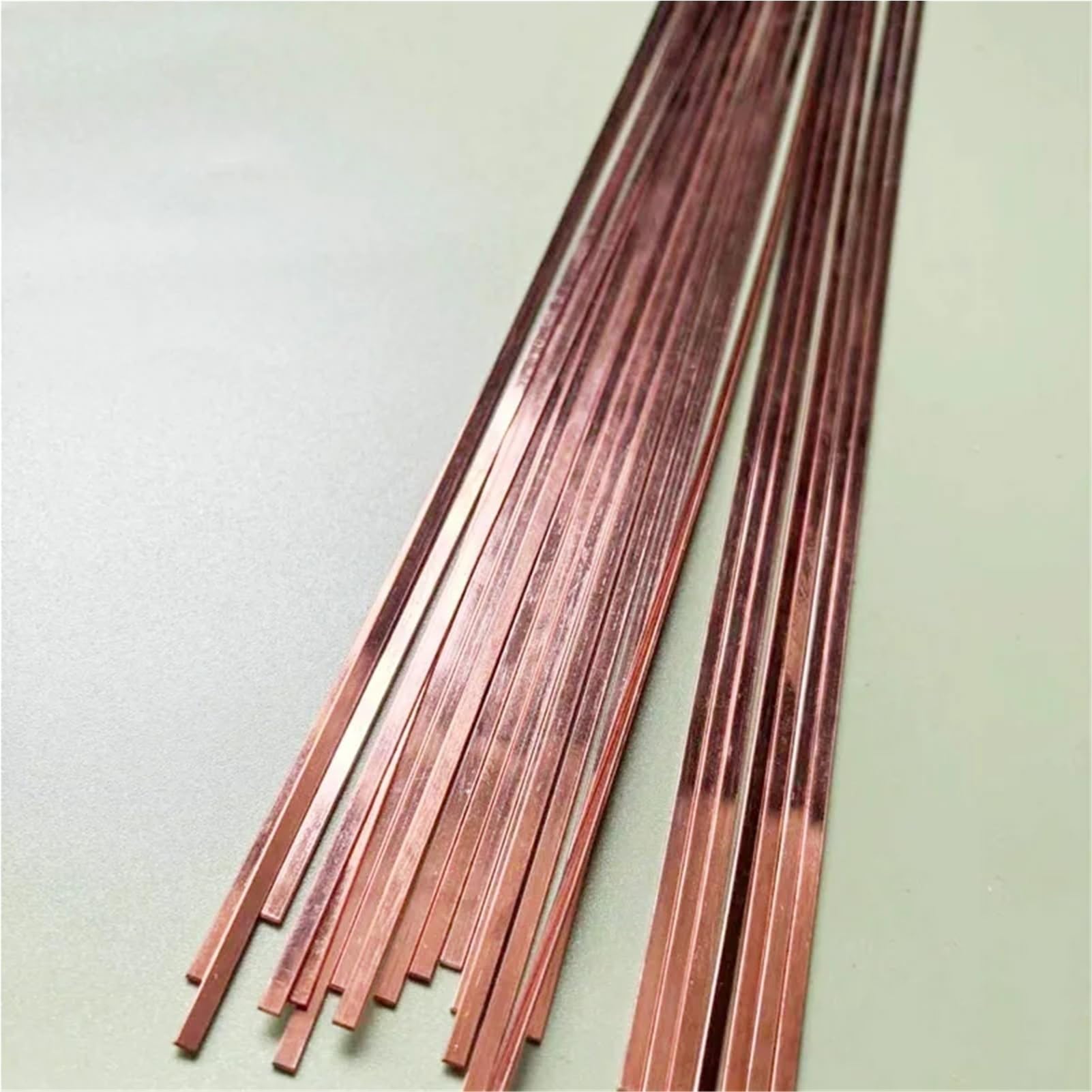 Tira Plana de Cobre Rojo T2 de 500 mm de Longitud, Placa Delgada de Cobre Puro para CNC DIY, Material con Espesor de 0,5 mm a 5 mm (tamaño: 2x8x500 mm, 2 Unidades).