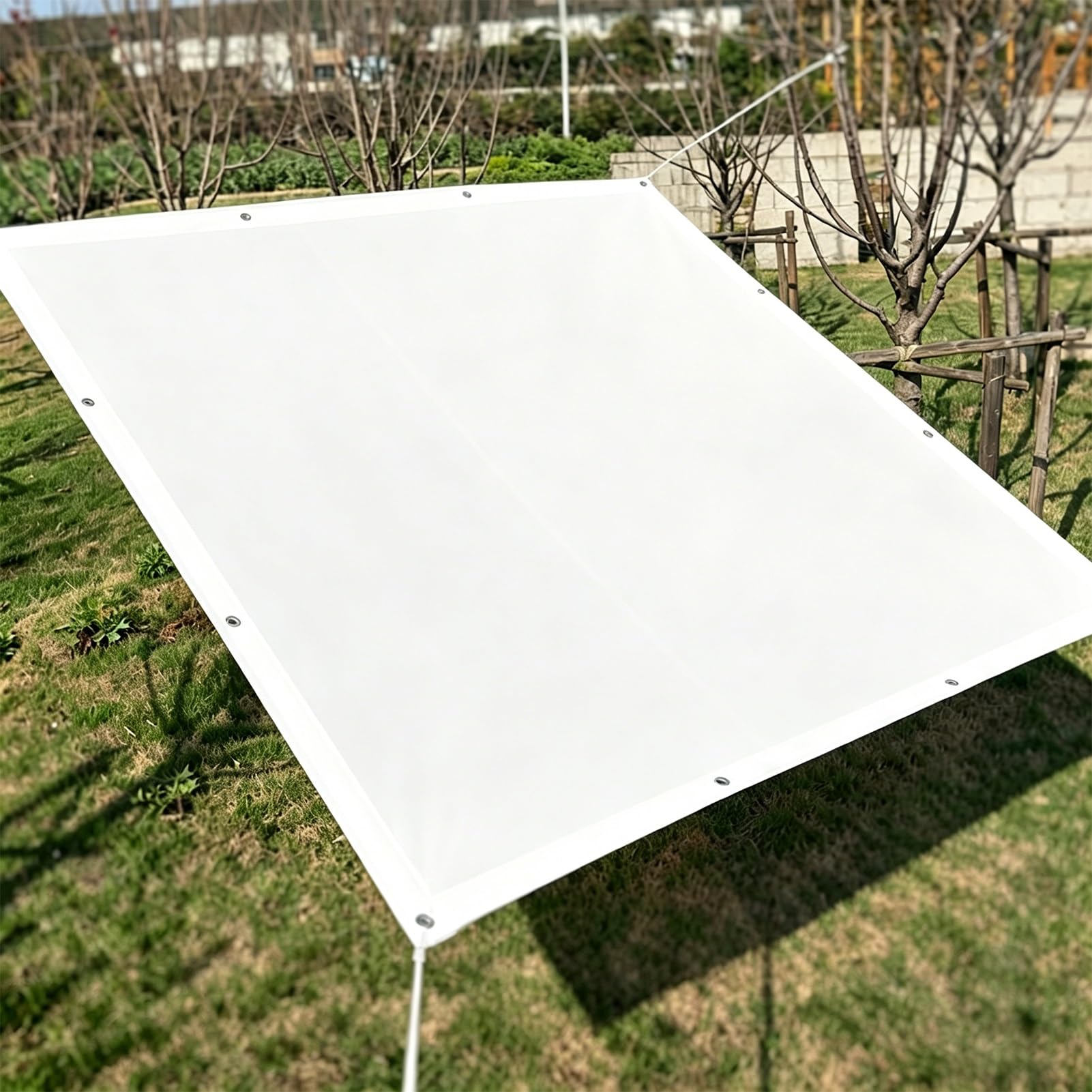 Waterproof Tarp Heavy Duty with Eyelets 1x1.5m 1.2x1.5m 1.8x2.4m 3x4m 4x6m 6x8m Tarpaulin for Porch Patio Canopy Outdoor Camping Ground Truck Cover(3x5m(9.8ftx16.4ft))