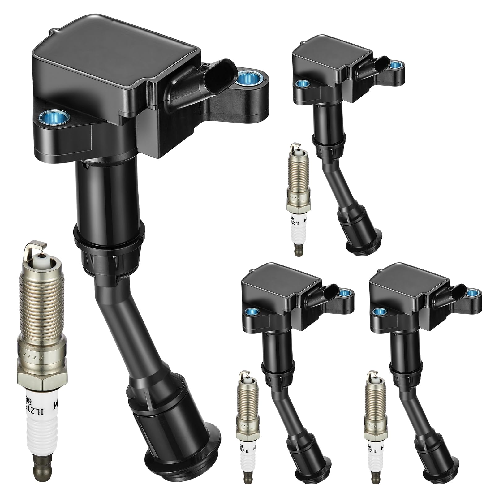 Set of 4 UF735 Ignition Coil Pack and SP539 spark plugs Compatible with Ford Fusion 2014-2020 1.5L L4 & 2017-2019 Escape 1.5L L4 Replacement DS7Z12029 DG554 E1235 C880 GN10645 V25700032 UF735 +SP539