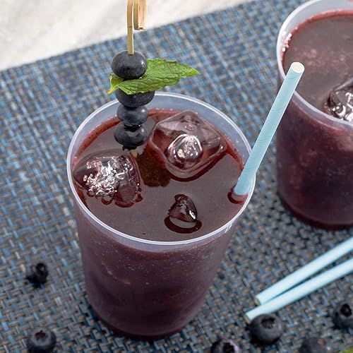 Miniatura 3 de Restaurantware Pajitas de papel de 7.8 pulgadas para beber, 100 popotes de papel resistentes y ecológicos, biodegradables, diseño sólido, pajitas de