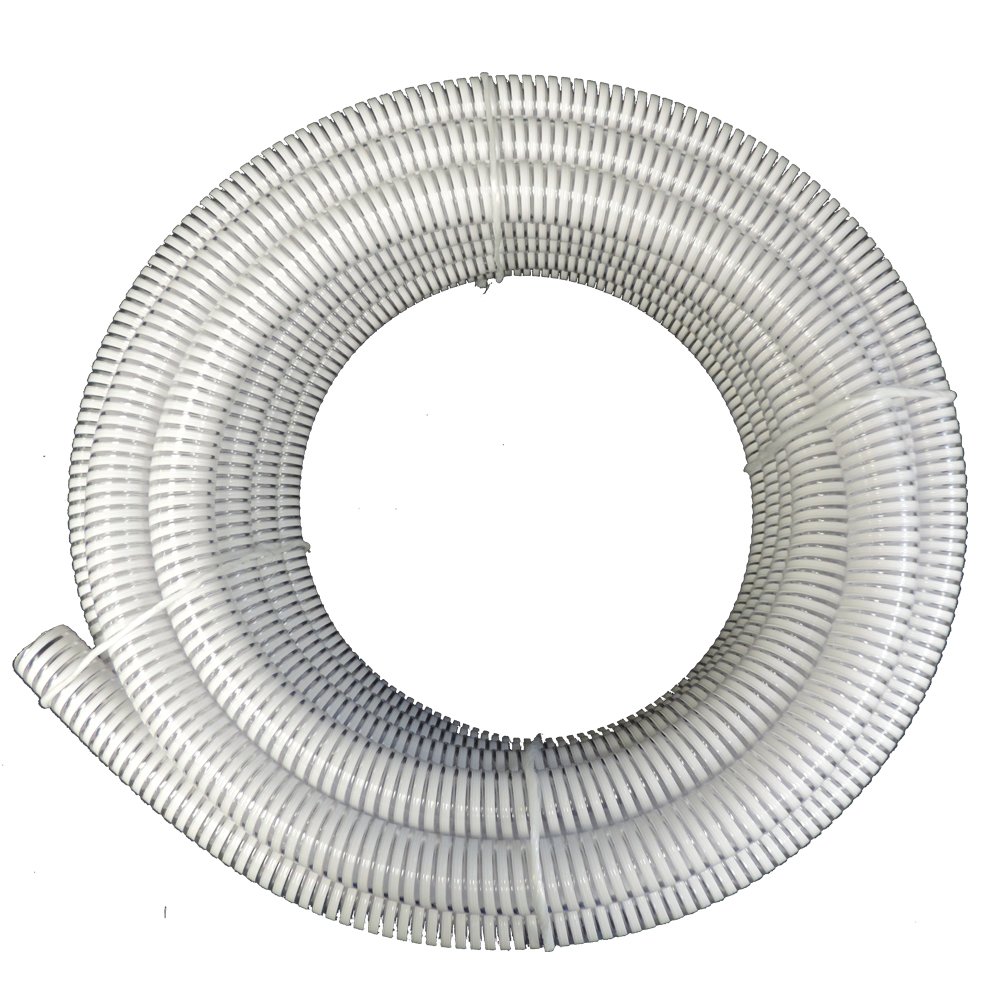 3/4" Dia. x 50 ft HydroMaxx Clear Flexible PVC Suction and Discharge Hose with White Reinforced Helix