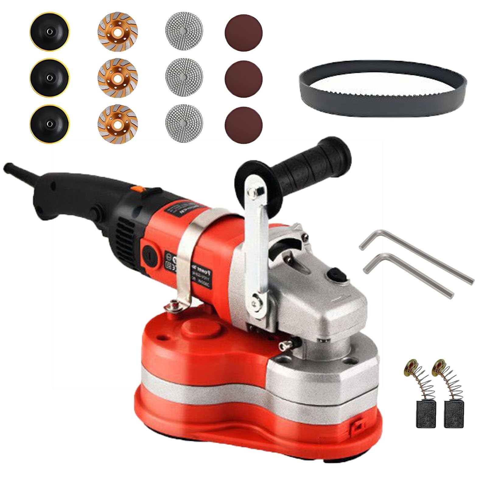 Levigatrice Pavimento Cemento Tre Teste Elettrica Portatile Per Lavori di Levigatura Cemento Epoxy Granito(Without pole)
