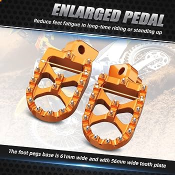 Amazon.com: NICECNC Orange 57mm Wide Forged Footpeg Footrest