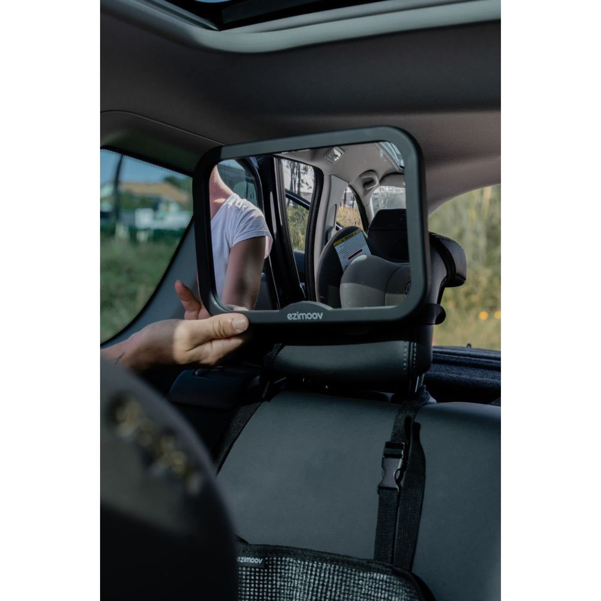 Miroir Voiture Bébé Siège Arrière – Rétroviseur Siège-auto Dos à la Route pour Voir Votre Enfant en Toute Sécurité – Eco-Friendly Matière rpet et Emballage Recyclable – Vue Large et Net