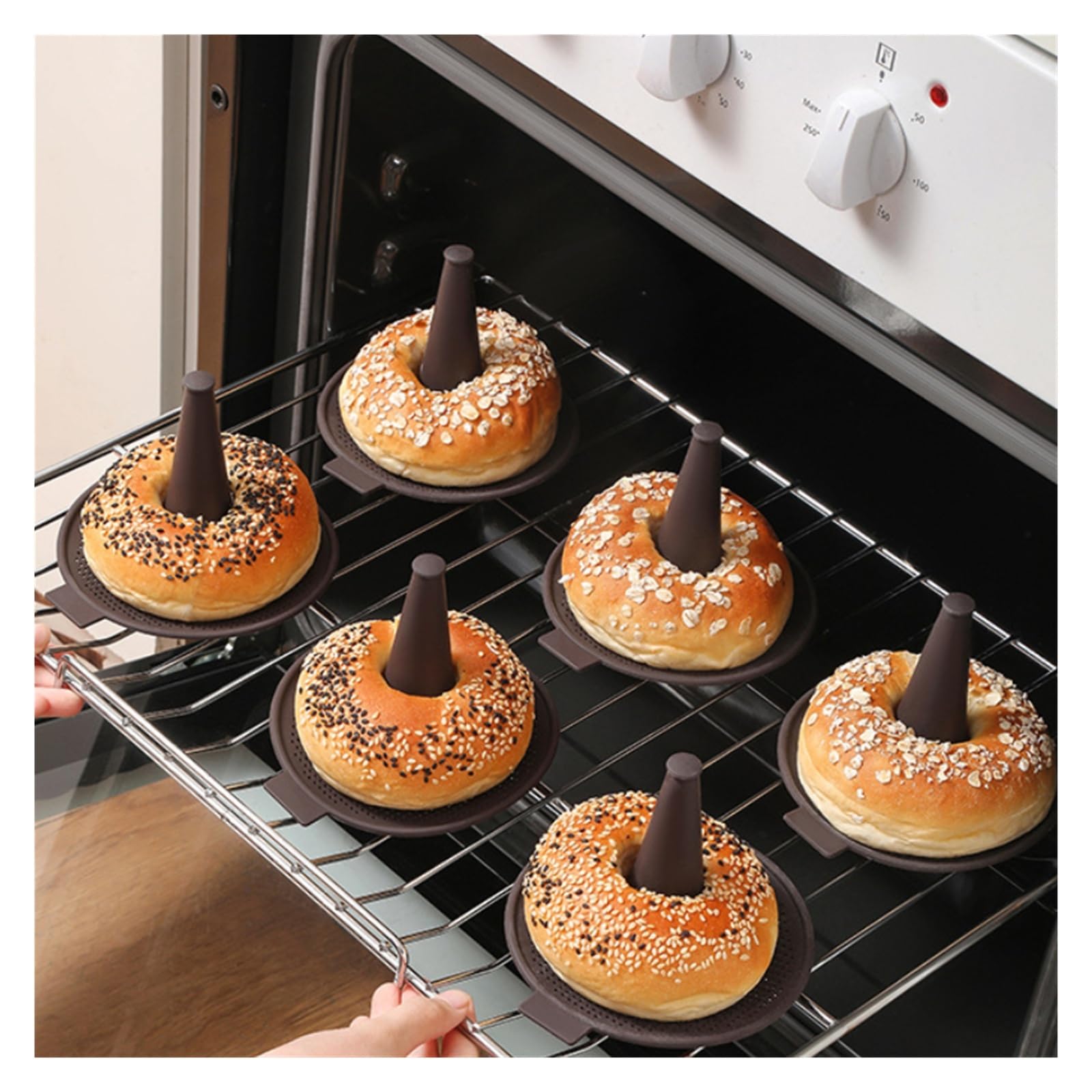 2/4/6 pièces Moules À Gâteaux Pain Donut Outil Moule À Donuts for La Cuisson De Donuts Moule En Silicone Moules À Pâtisserie for Bagel et Moules À Gâteaux De Donuts(20pcs)
