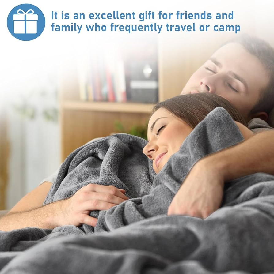Wapasezyar Reisedecke 127x152cm - 2-in-1 Decke Mit Kissen Für Flugzeug & Reisen