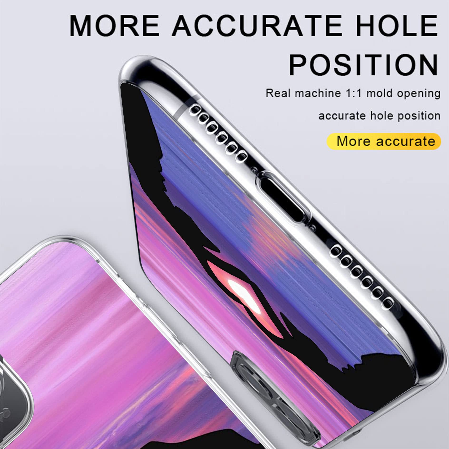 Sunrive Cover compatibile con Huawei P50 Pro,Custodia Case in molle matte Morbida Flessibile Antigraffio protettiva back Case(Ombra della schiena,Luna,Stelle)+1 x Cordino Universale