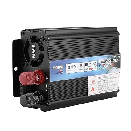 Solar Inverter, Inverter 12 V Converter 220V / 100V 500W Power Inverter with Solar Panel for Household Camping Outdoors(220v/500W-1)