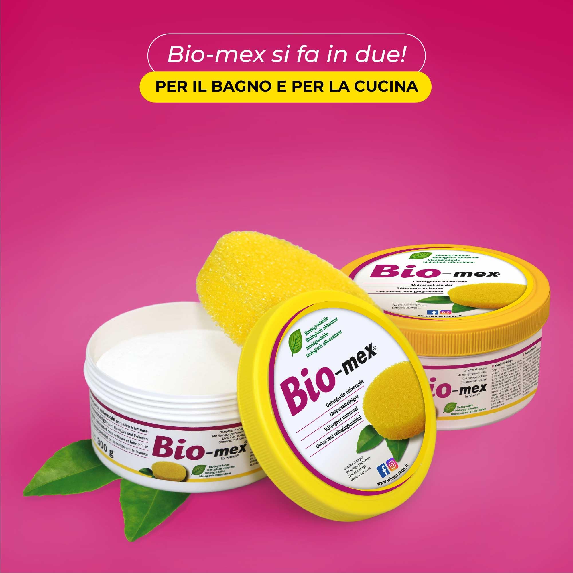 Bio-mex® - Detergente Solido Universale - 300gr - Naturale e Biodegradabile - Kit 2 Pezzi