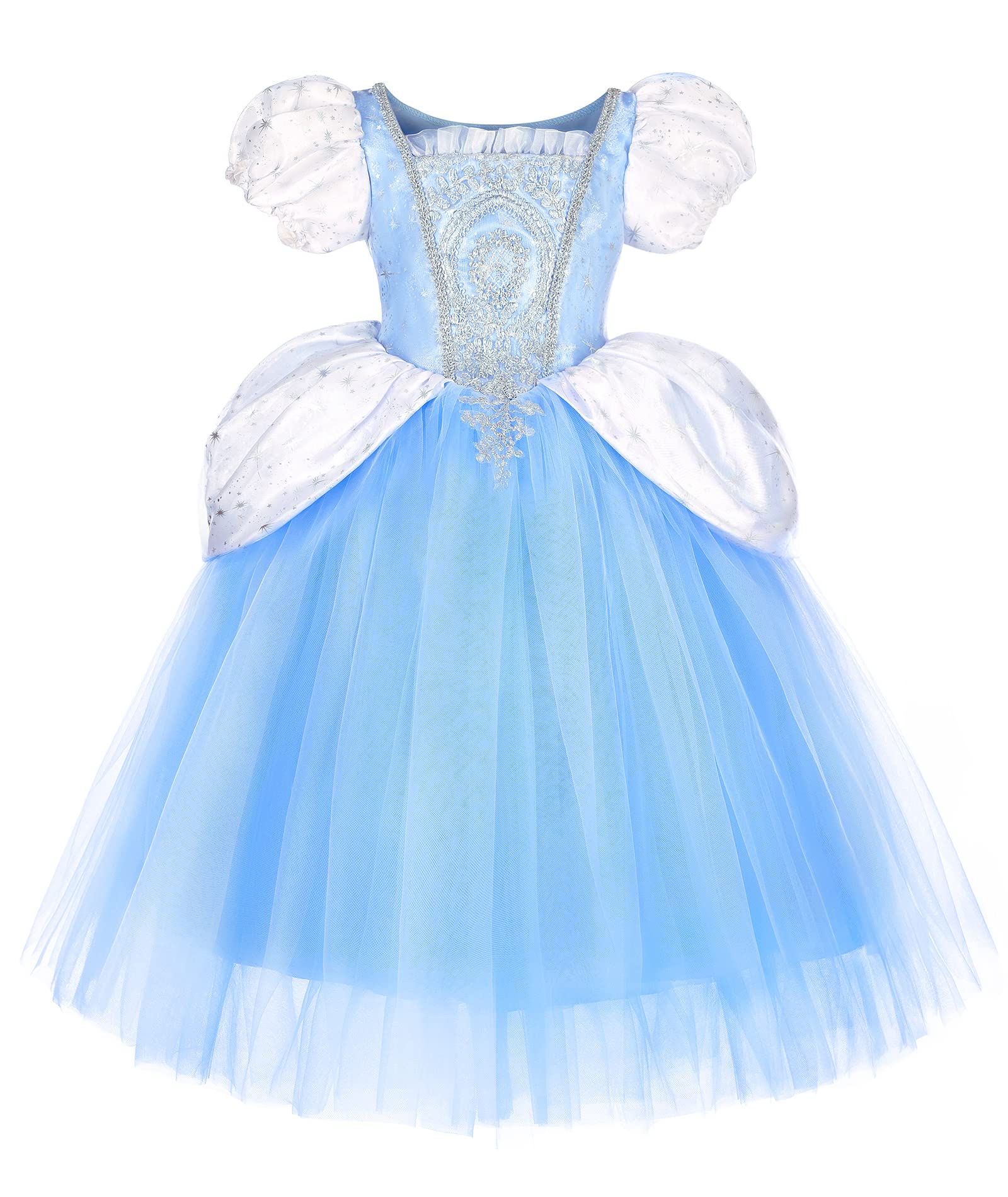 ToLaFio Princess Costume for Girls Birthday Role Play Dress Up Ball Gown Halloween Fancy Party Dress