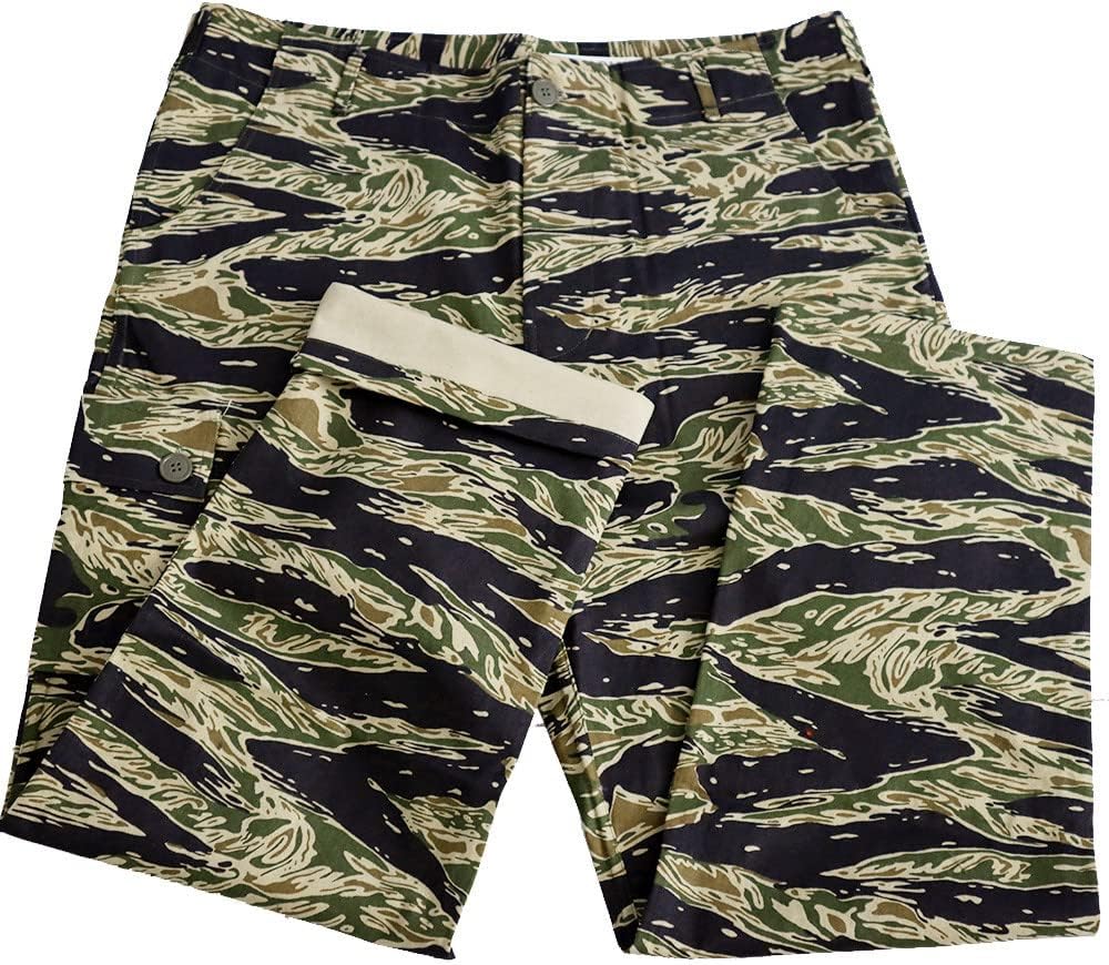 Tiger Spot Camouflage Pants for Men's Outdoors Casual Trousers Replica WW2 Vietnam War