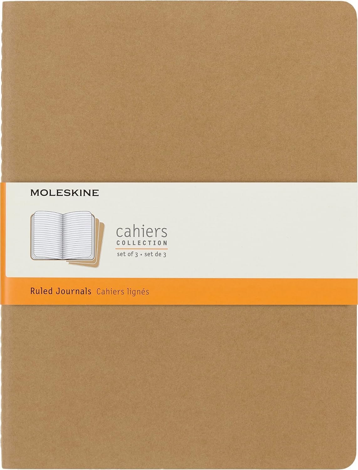 Moleskine Ruled Cahier Xl - Kraft Cover (3 Set)