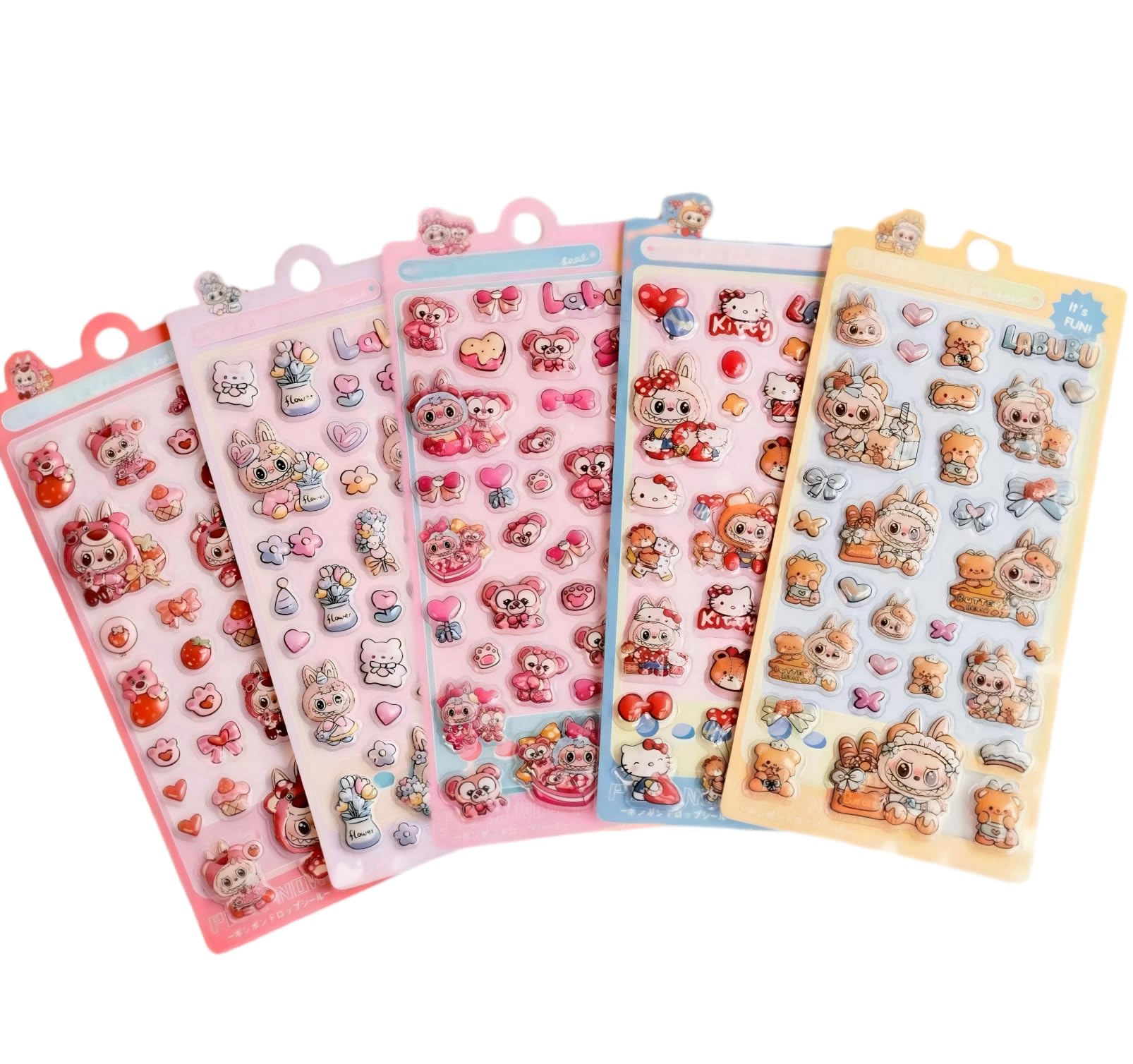 Amazon.co.jp: 【5枚セット】3Dシール 立体 ぷくぷくぷっくり かわいい