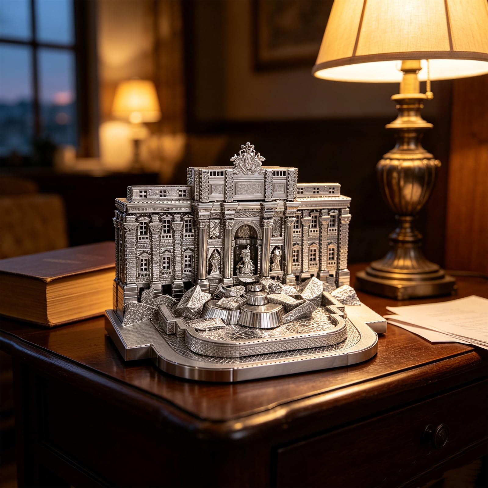 Larcele Kit Puzzle Métal 3D Trevi Fountain dès 14 Ans JSPT-01