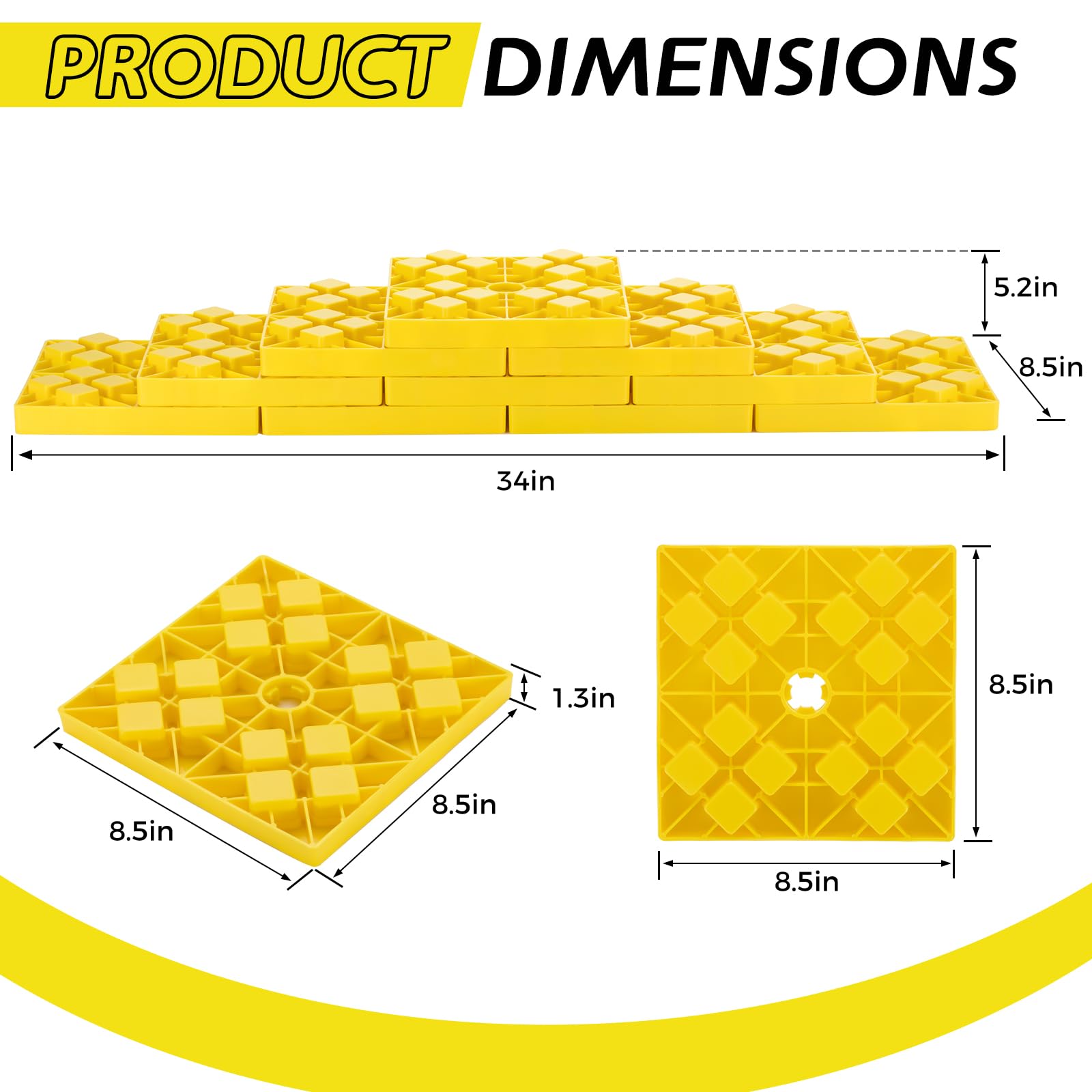Snapklik.com : BYERNAUTO RV Leveling Blocks 10 Pack, Heavy Duty Camper ...