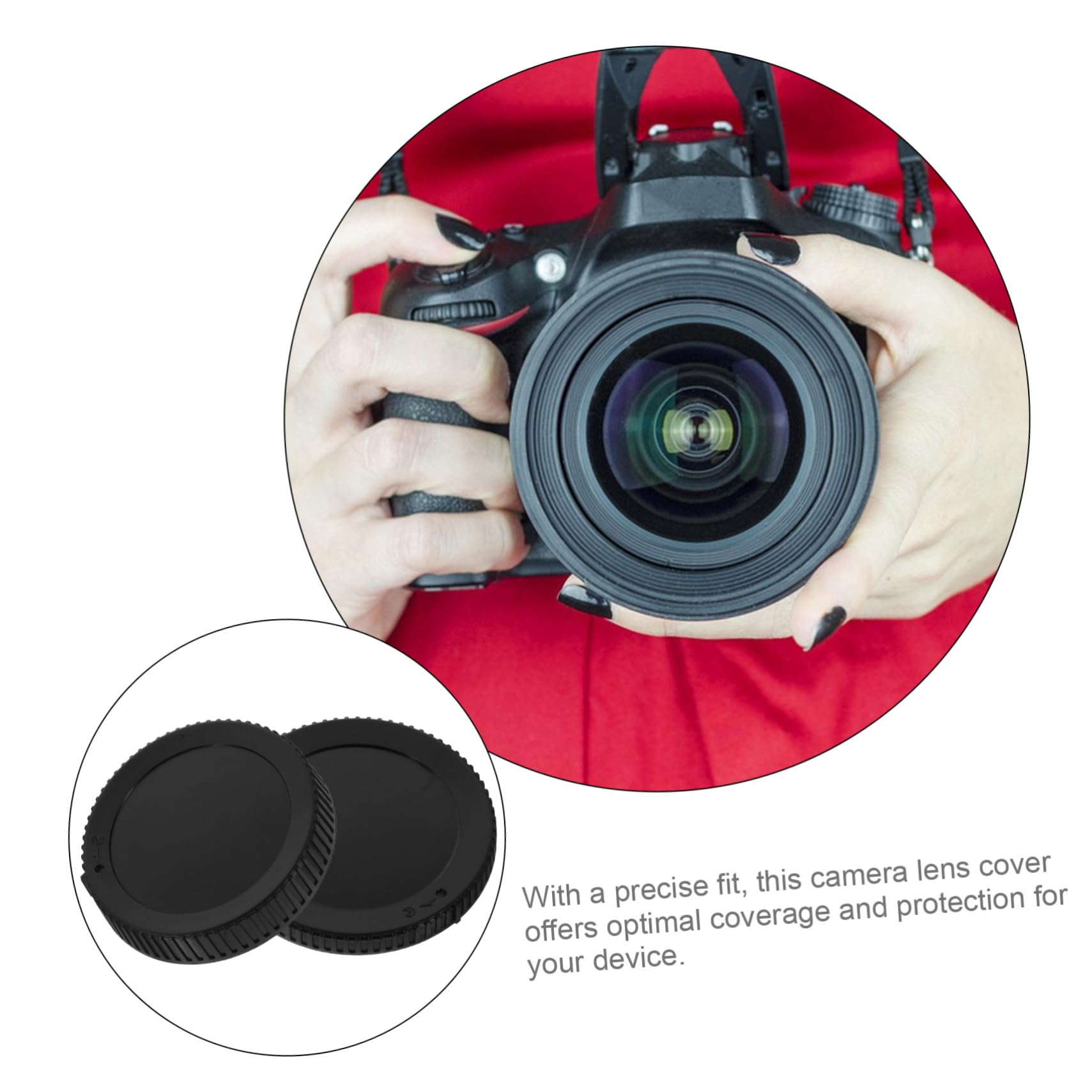 Housoutil 1 Set Lens Cap Camera Lens Protector Caps Camera Protector Black Abs