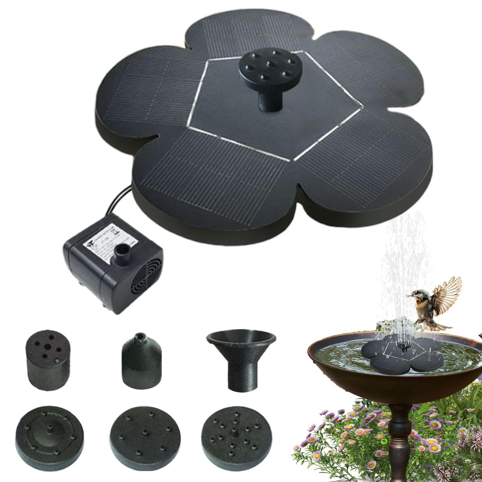 Fuente solar premium para jardín: bomba ecológica en forma de flor para terraza