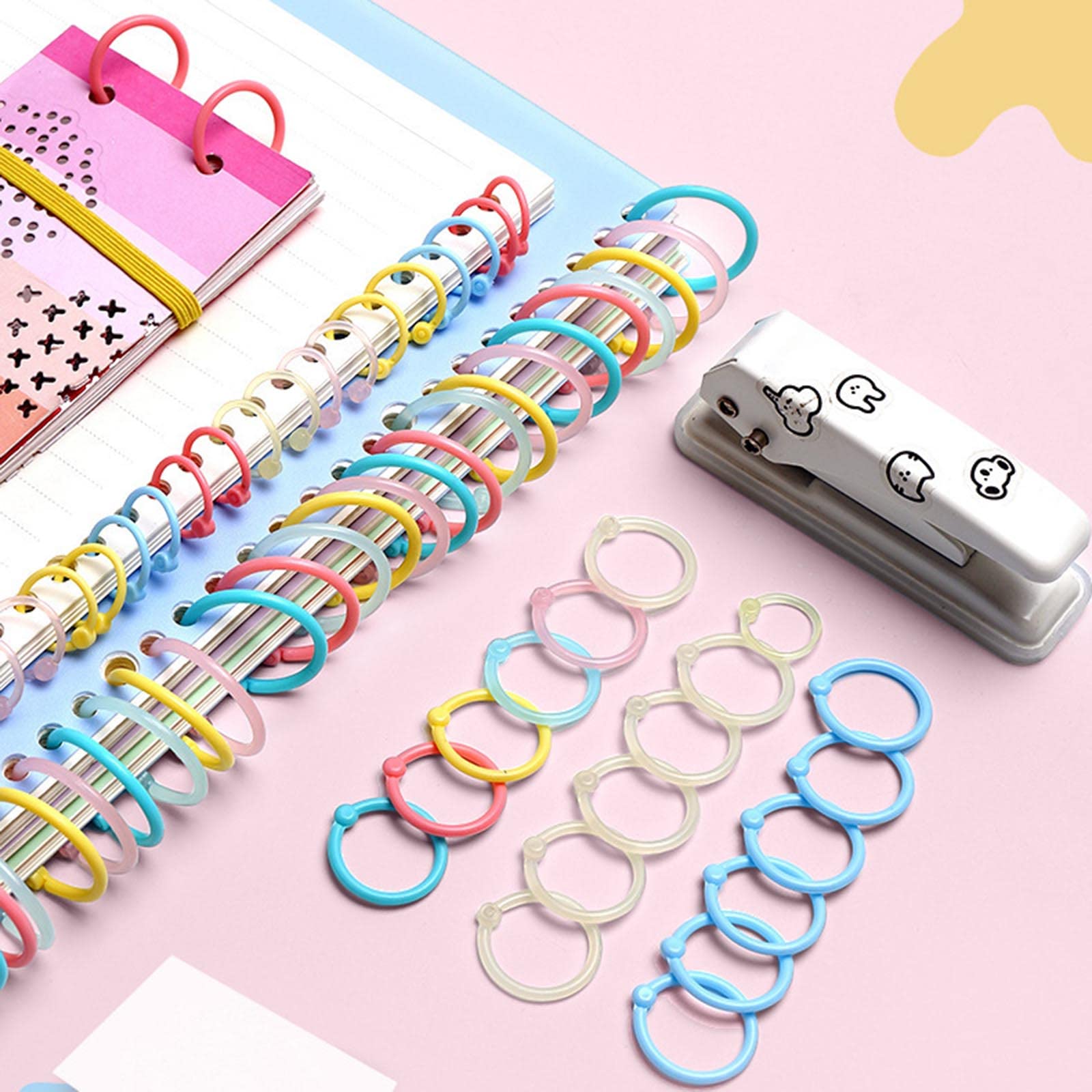 Amazon | ルーズリーフバインダーリング キーチェーン用カードリング