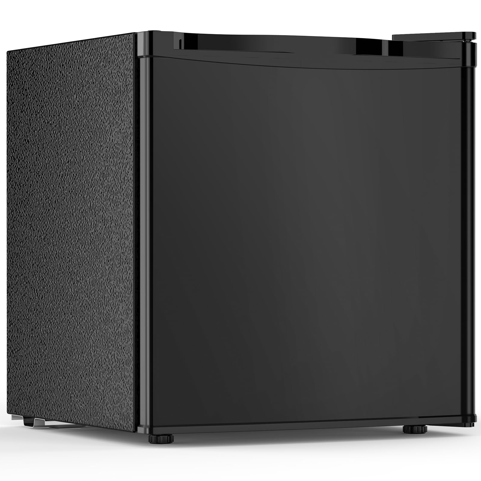 Electactic 1.7 Cu.ft Mini Fridge with Freezer, Compact Refrigerator, Single Reversible Door, Ultra Quiet, Energy Efficient for Office, Dorm, Bedroom, Apartment, Black