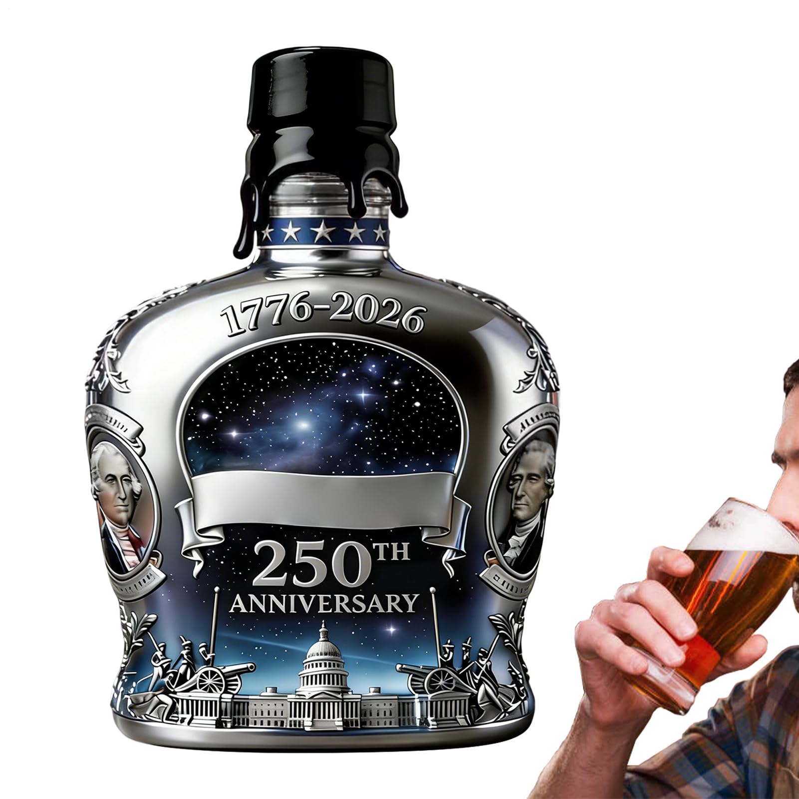 Bouteille de whisky carafe à alcool 350 ml pour étagères