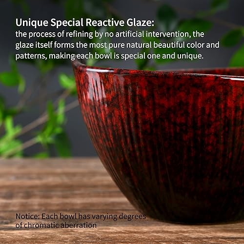 Miniatura 8 de Tazón de ramen con palillos y cucharas, juego de 2 platos de cerámica, apto para lavavajillas para pasta de ensalada de fideos Pho Udon Soba, juego