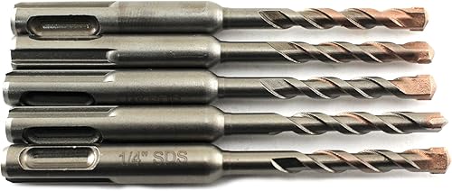 TMAX Juego de 5 brocas de martillo giratorio Sds-Plus de 14 x 2 x 4 pulgadas