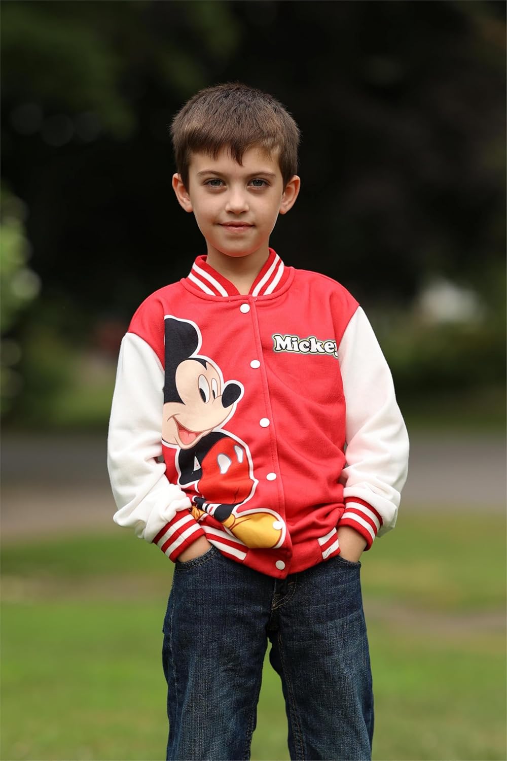 Disney Minnie Mickey Stitch Princess Frozen Elsa Marvel Jacket Lightweight Coat Button up Color Block Sweatshirt 2-14 Years - Image 2