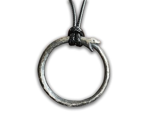 Miniatura 7 de Viking Ouroboros Snake Necklace for Women Men - Dragon Snake Pendant Necklace Amulet - Sterling Silver Snake Chain Necklace - Snake Jewelry - Viking