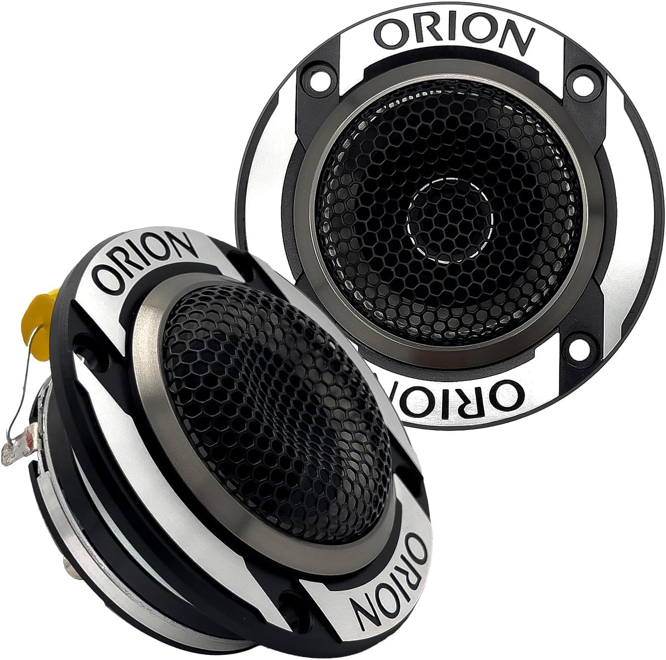 ORION HCCA Series HCCA100NE 3” Super Shallow Neodymium Tweeters – Mountable on Motorcycles | Aluminum Diaphragm, 1” Voice Coil, 100W RMS, 400W Max, Built-in Crossover – Pro Car & Bike Audio (Pair)