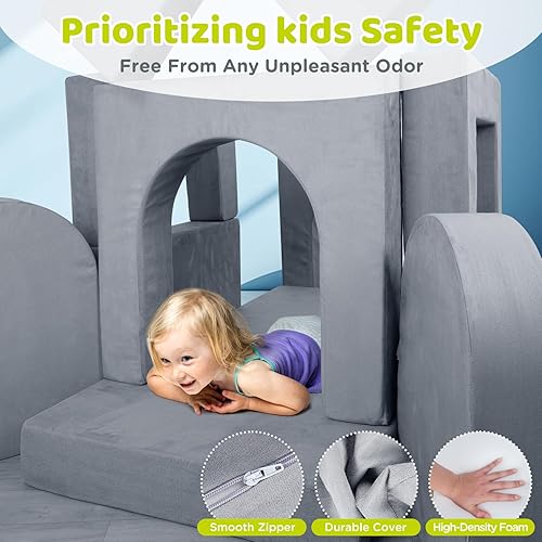 Miniatura 4 de Sofá infantil de 11 piezas, fuerte prémium para niños y adolescentes, muebles modulares para dormitorio, sala de juegos, sala de estar, regalo