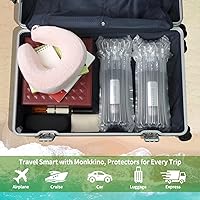 Vista 6 de 10 paquetes de bolsas protectoras de viaje para botellas de vino, envoltorio de burbujas inflables con acolchado de Monkkino, opción segura