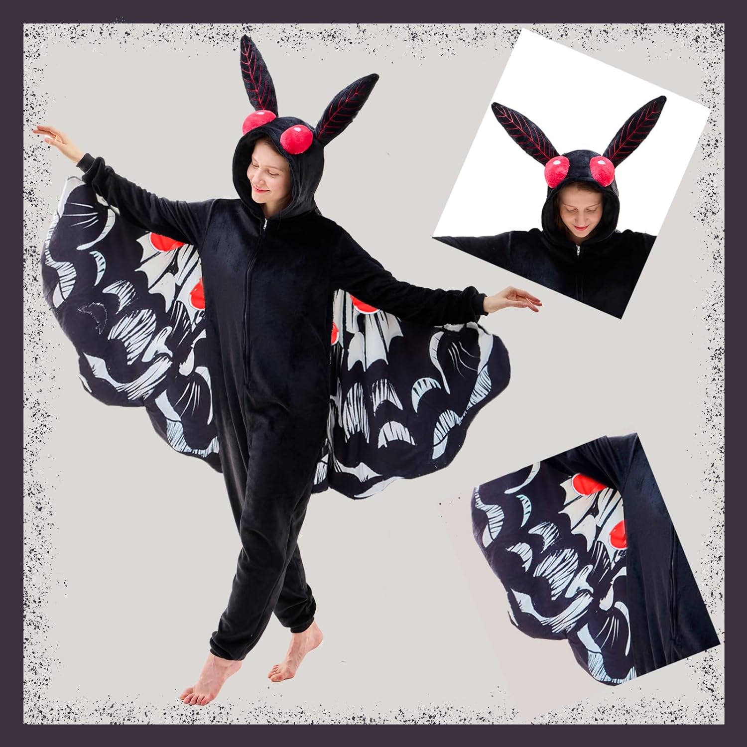 NEWCOSPLAY Unisex Adult Onesie Pajamas Animal One Piece Costume Cosplay Sleepwear - Image 4