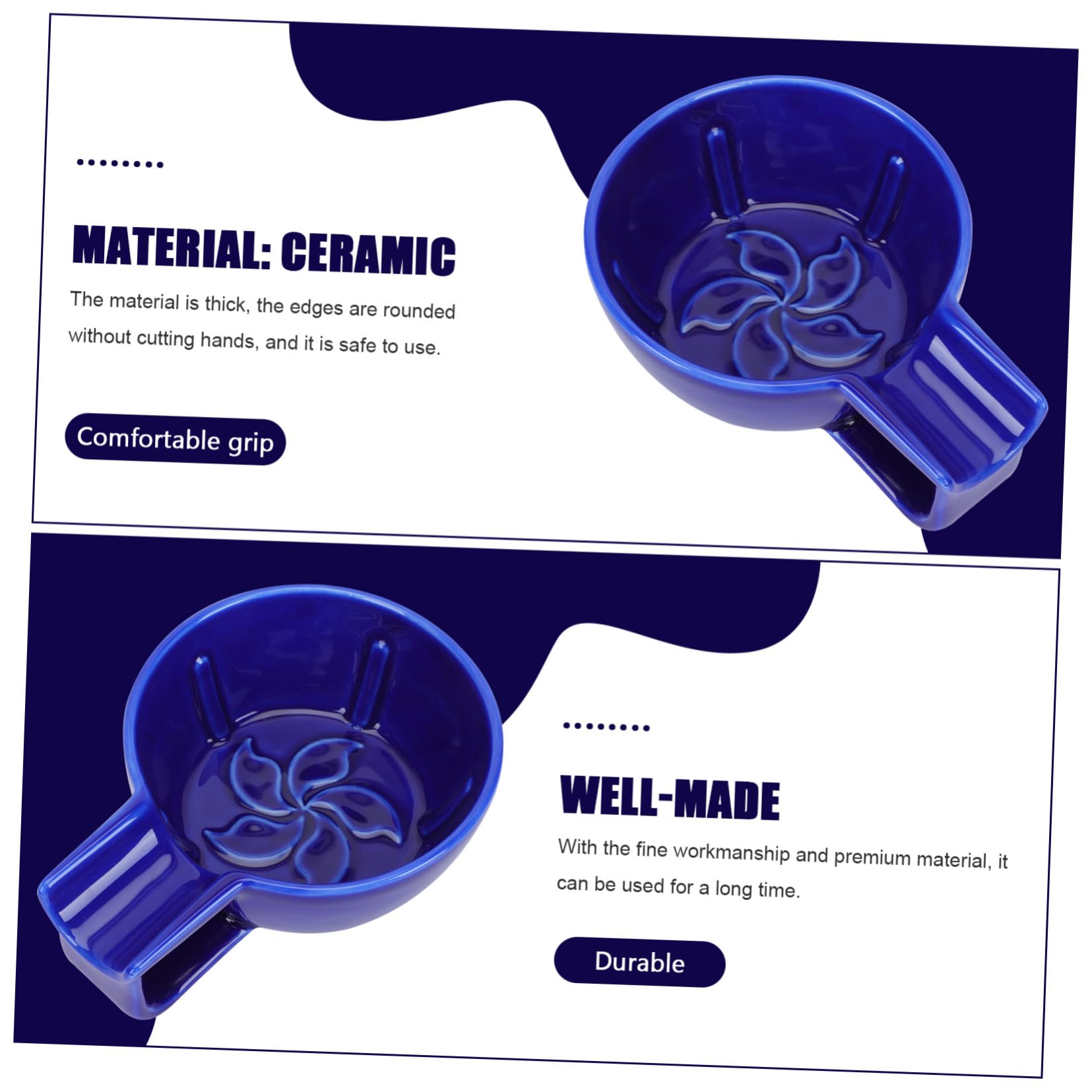 CALLARON Ciotola da Barba Design a Grande Capacità per Uomo in Ceramica e Facile Pulizia Accessorio Pratico la Rasatura a Casa