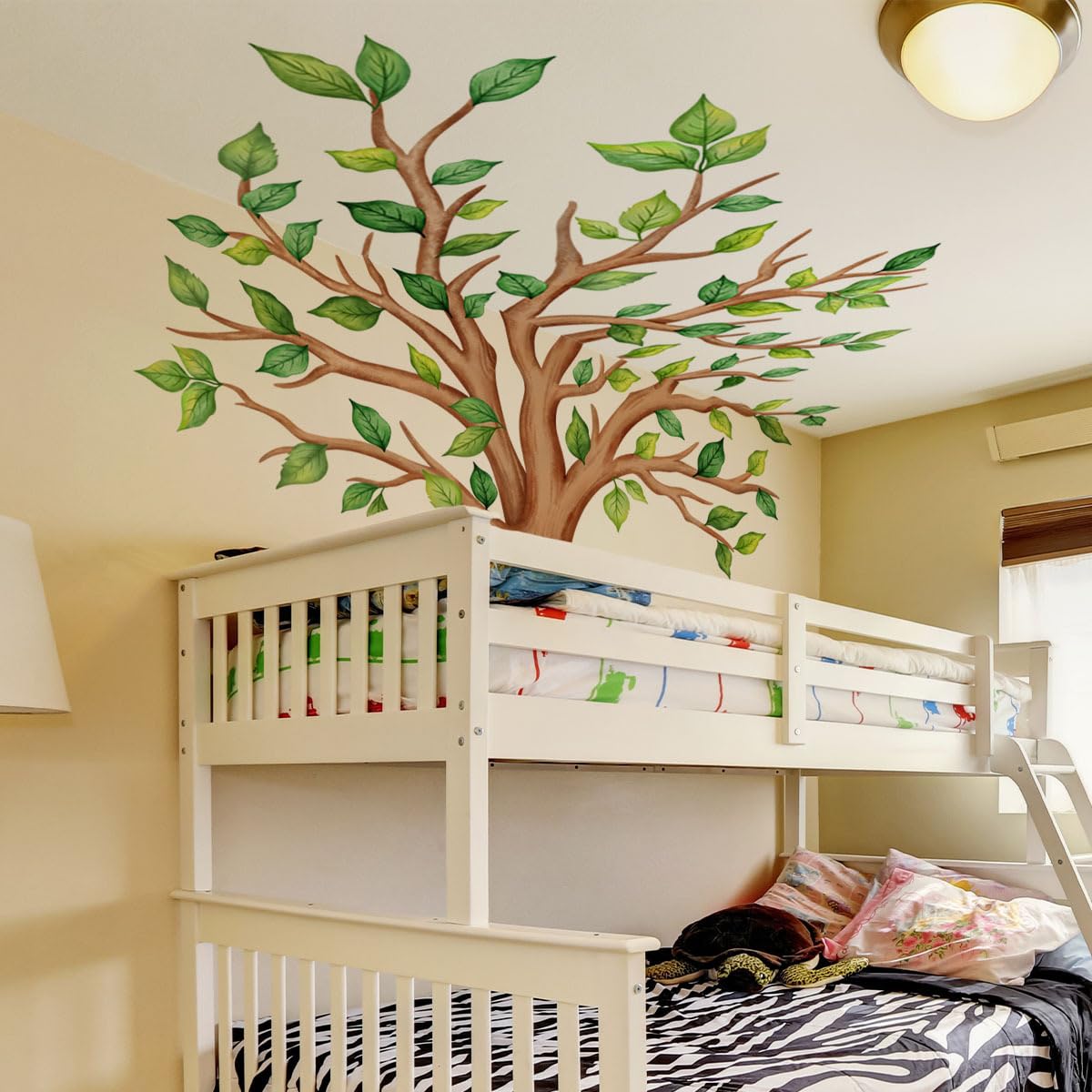 Runtoo Wall Sticker Large Tree Wall Sticker XXL Green Leaves Branch Trunk Wall Sticker Children's Room Baby Room Bedroom Living Room Wall Decoration - Image 3