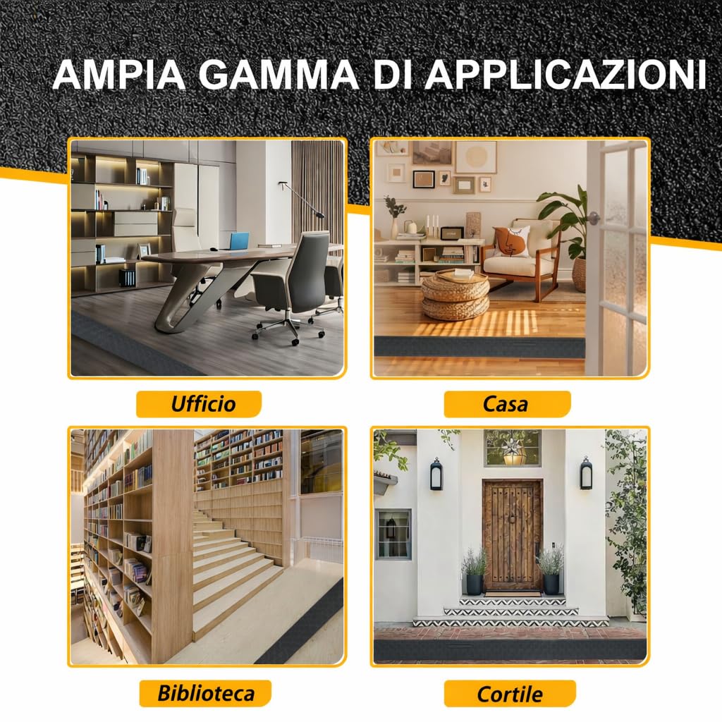 Copertura per Cavi per Pavimento, Protettore per Cavi da 80''/203cm, Rampe Protettive per Cavi e Tubazioni Pesanti per Parcheggi, Magazzini e Case (Modello piccolo, confezione da 4 pezzi)
